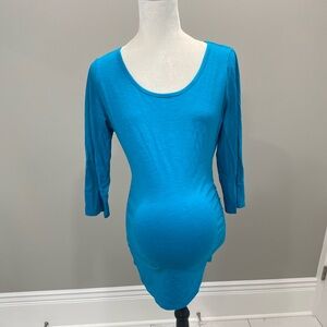 Motherhood Maternity Vibrant Blue Long Sleeve Dress